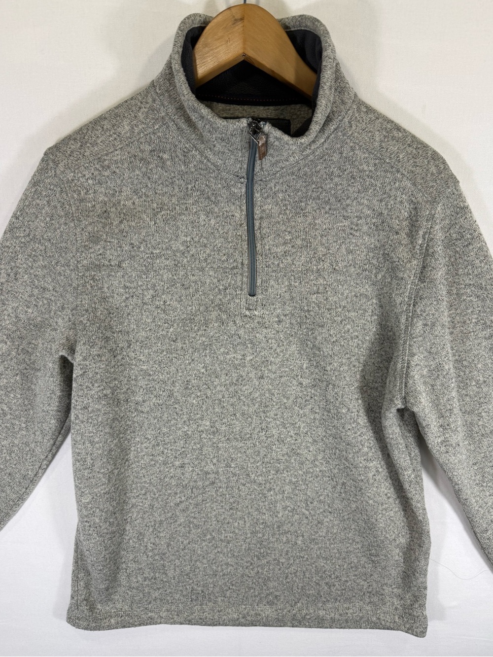 G.H. Bass & Co. Heather Gray Half-Zip Sweater